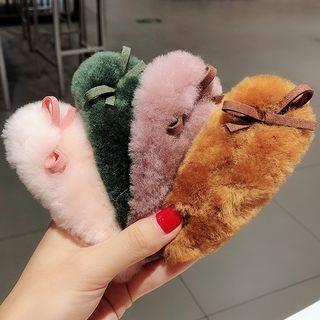 Chenille & Bow Hair Clip