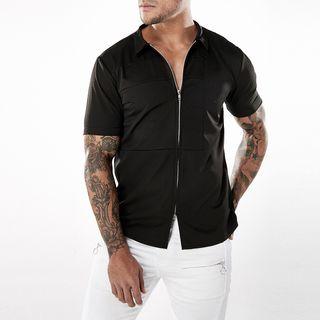 Short-sleeve Zip Shirt