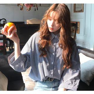 Loose-fit Gingham Blouse