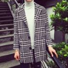 Single Breasted Houndstooth Coat
