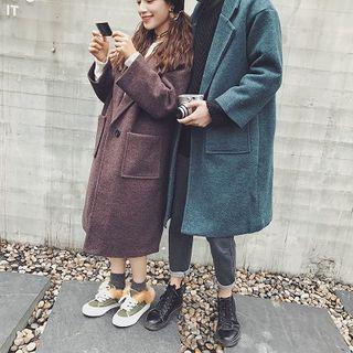 Couple Matching Single-button Long Coat