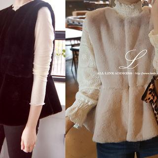 A-line Fuax-fur Vest