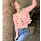 Long-sleeve Layered Crop Top