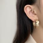 Irregular Alloy Half-hoop Earring 1 Pair - Gold - One Size
