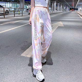 Short-sleeve Cropped T-shirt / Tie-dye Sweatpants