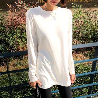 Slit-side Brushed Fleece-lined Top