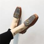 Patterned Panel Loafers