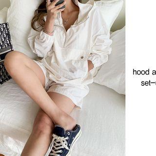 Anorak Hoodie & Track Shorts Set