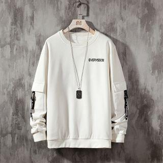Pocket-detail Lettering Sweatshirt