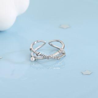 925 Sterling Silver Open Ring Rs526 - Silver - One Size