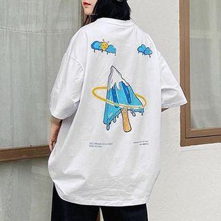 Short-sleeve Popsicle Print T-shirt