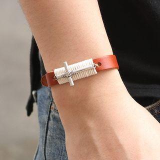 Cross Accent Buckle Bracelet