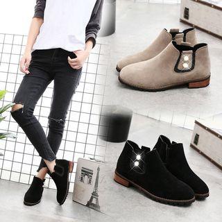 Beaded Ankle Boots