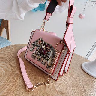 Elephant Sequined Crossbody Bag