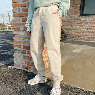 Plus Size Drawstring-waist Corduroy Jogger Pants