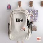Lettering Zip Lightweight Backpack / Bag Charm / Set