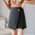 Mini A-line Striped Skirt