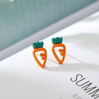 Carrot Alloy Earring 1 Pair - Orange - One Size