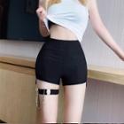 High-waist Chained Fitted Hot Pants