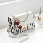 Stripe Panel Crossbody Bag