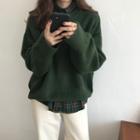 Plaid Shirt / Plain Sweater