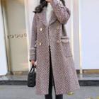 Fringed Trim Double-breasted Coat