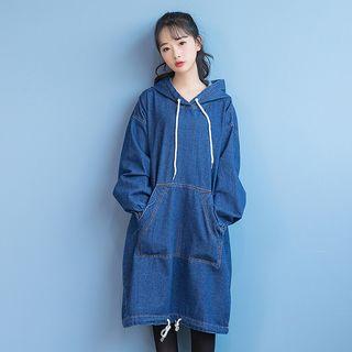 Denim Hoodie Dress
