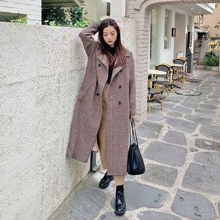 [lovb] Double-breasted Houndstooth Coat