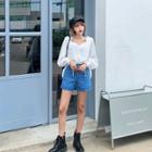 Two-way Tie-neck Frilled Blouse