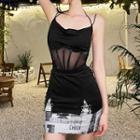 Two-tone High-waist A-line Mini Skirt