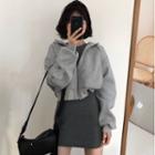 Long-sleeve A-line Dress / Hood Zip Jacket