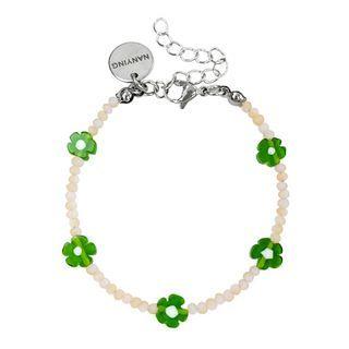 Flower Bead Alloy Bracelet