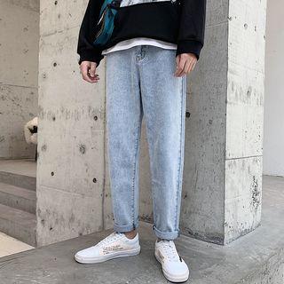 Lettering Straight-fit Jeans