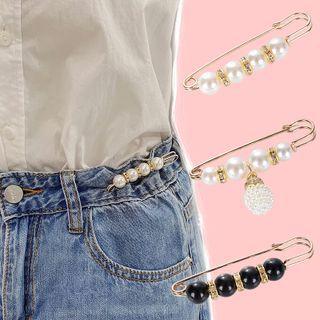 Set Of 2 / 4 : Faux Pearl Alloy Safety Pin Jeans Waist Adjuster