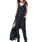 Sleeveless All Over Print Jumpsuit