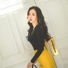 Strappy-front Slim-fit T-shirt
