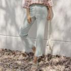 Wide-banded Straight-cut Pants