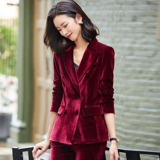 Double-breasted Blazer / Boot-cut Pants / Set