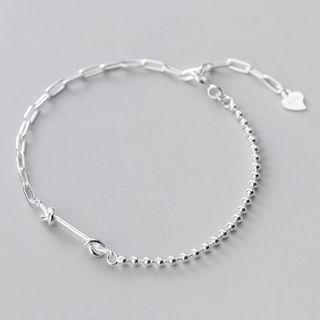 Adjustable Chain Bracelet 1 Pc - S925 Sterling Silver Bracelet - One Size