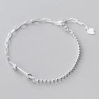 Adjustable Chain Bracelet 1 Pc - S925 Sterling Silver Bracelet - One Size