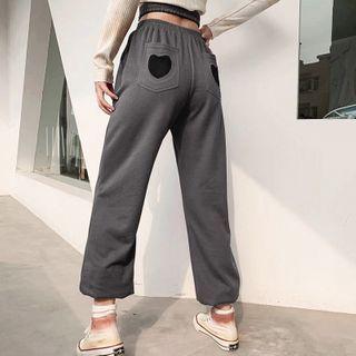 Heart Applique Harem Pants