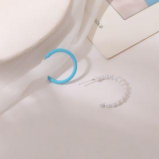 Asymmetrical Circle Stud Earring As Shown In Figure - One Size