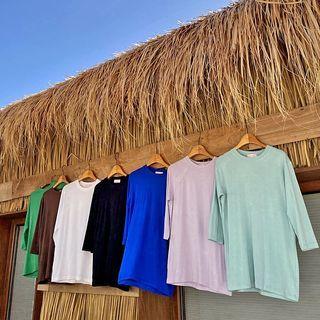 3/4-sleeve Color T-shirt