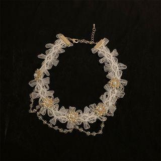 Mesh Bead Choker Gold - One Size