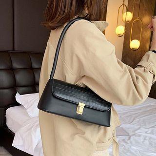 Croc Grain Panel Hand Bag