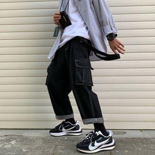 Stitch Wide-leg Cargo Jumper Jeans