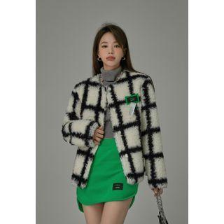 [no One Else] Checked Dumble Jacket Black - One Size