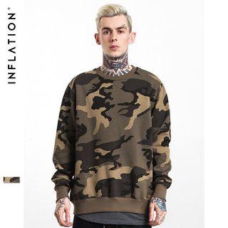 Brush Fleece-lined Camo Pullover