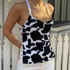 Open-back Cow Print Camisole Top