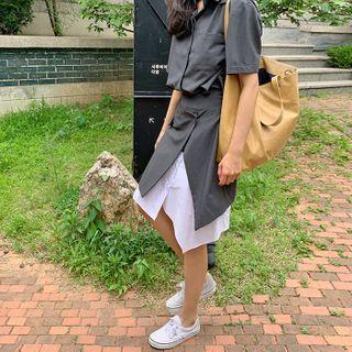 Two-tone Wrap Skirt